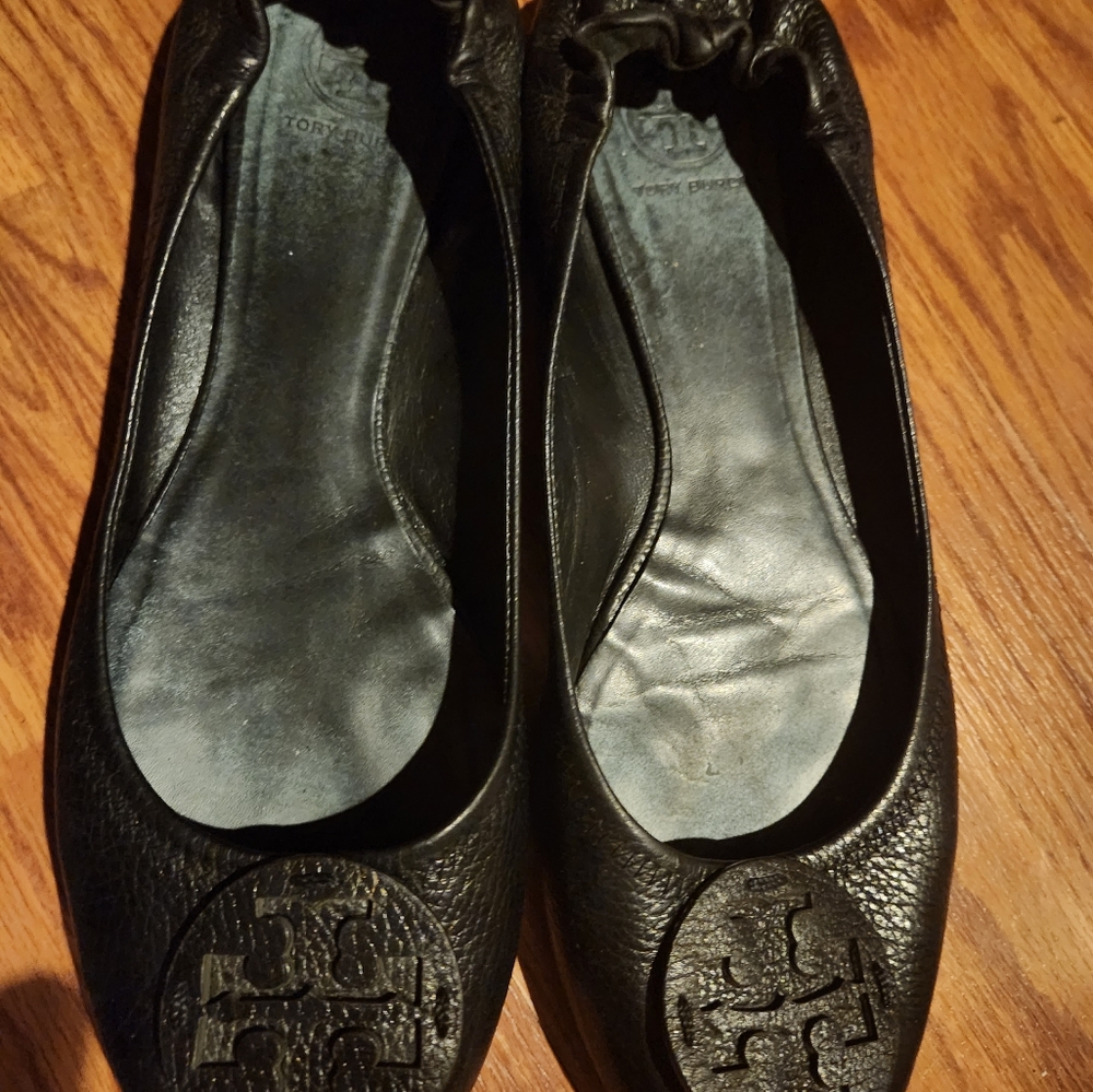 Tory burch ballet leather flat shoes size 12